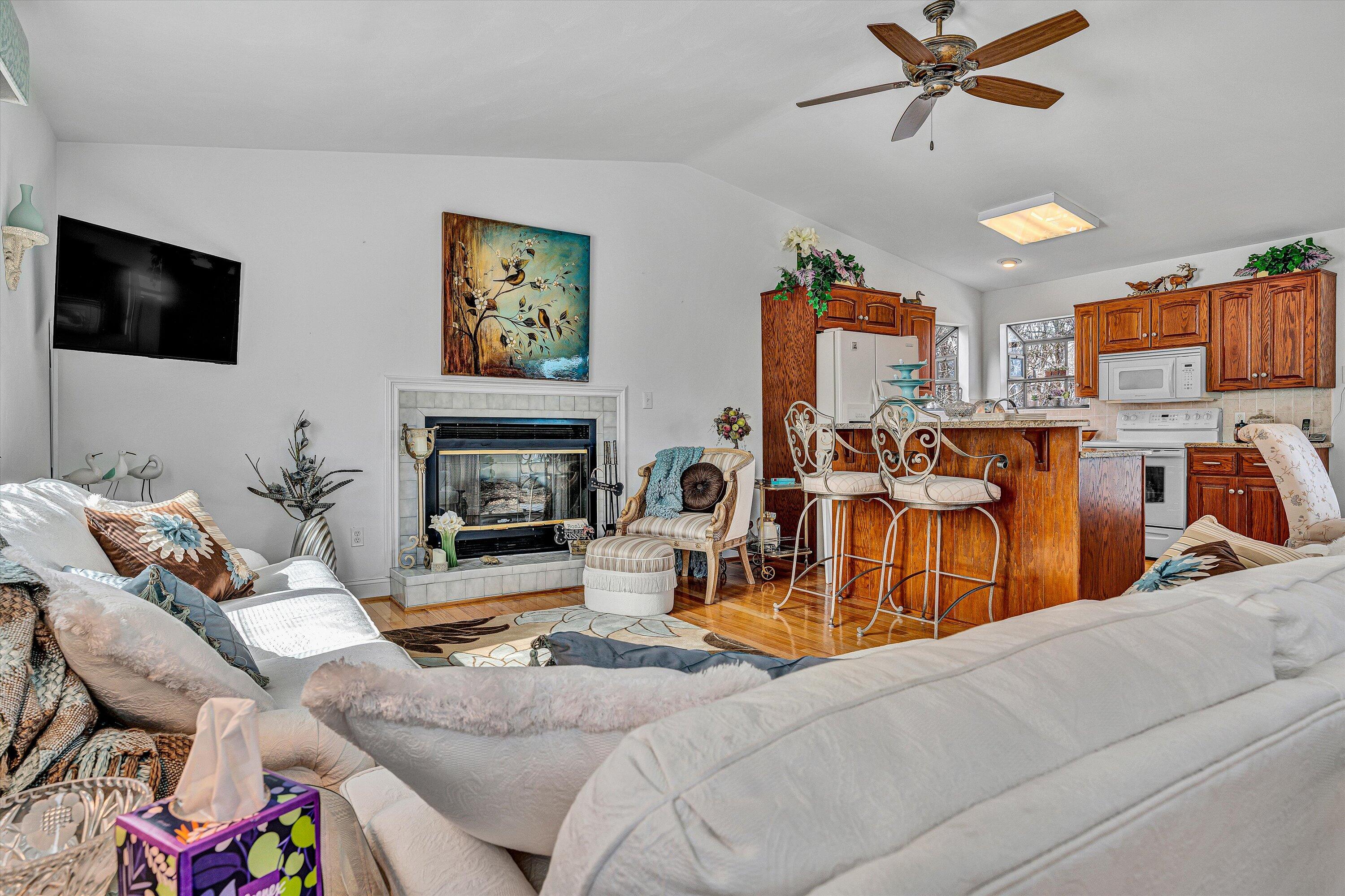 540 Cedar Ridge Road Union Hall, VA 24176 - Photo 7 of 46 a living room with furniture and a flat screen tv
