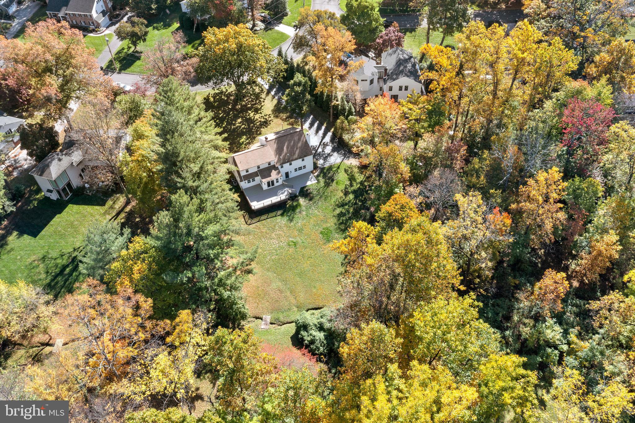 190 Woodstock Road Villanova, PA 19085 - Photo 50 of 52 Aerial view of the back yard