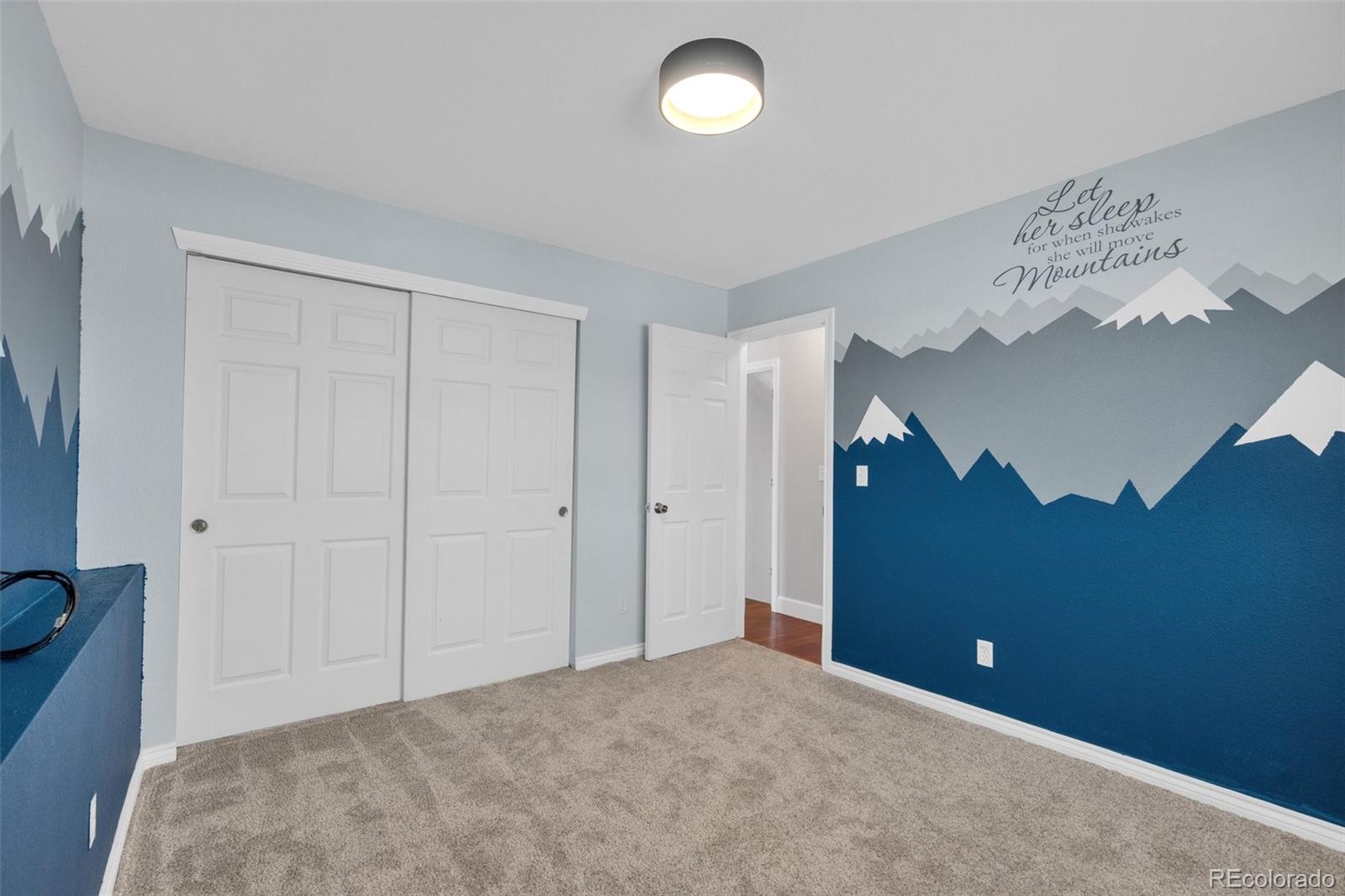 1227 Coronado Road Elizabeth, CO 80107 - Photo 26 of 45 a view of a room with a chandelier fan and closet