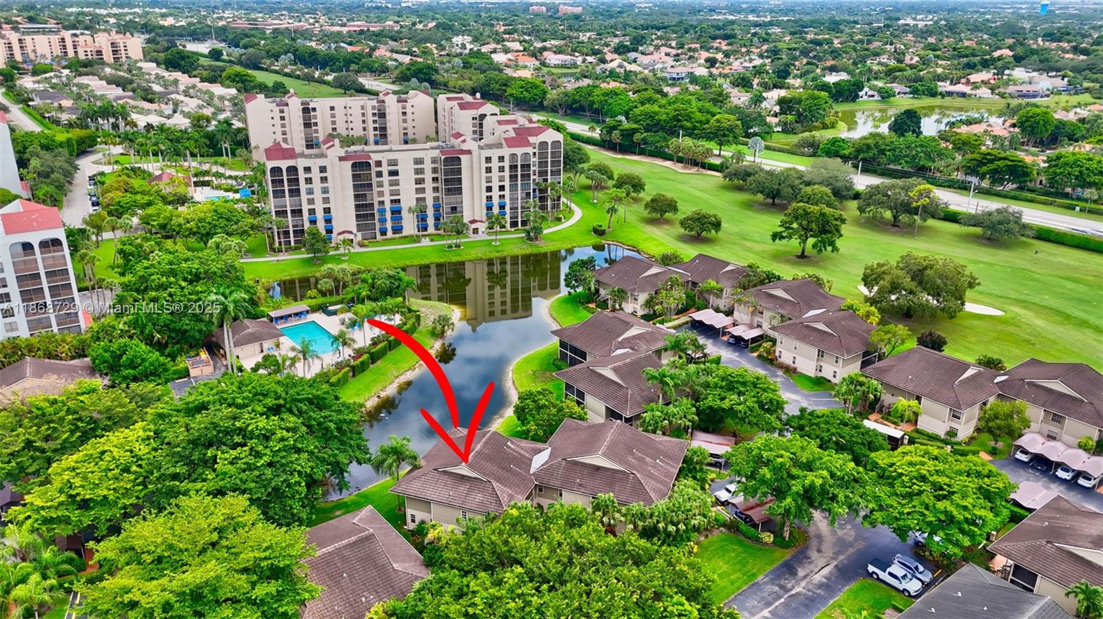 7596 Elm Ridge Drive, Unit 2U Boca Raton, FL 33433 - Photo 38 of 45 an aerial view of multiple house