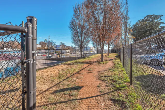 a view of a patio with a yard