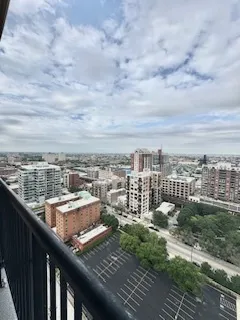 a view of a city from a terrace