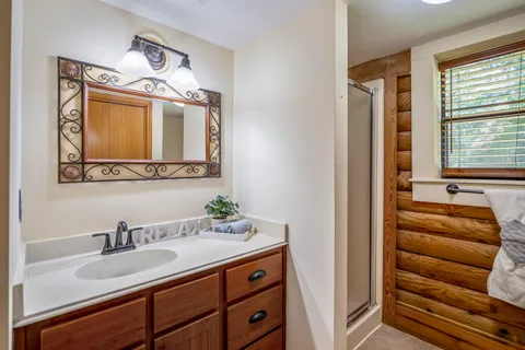 a storage room with washer and dryer