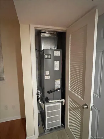 a bathroom with a mirror