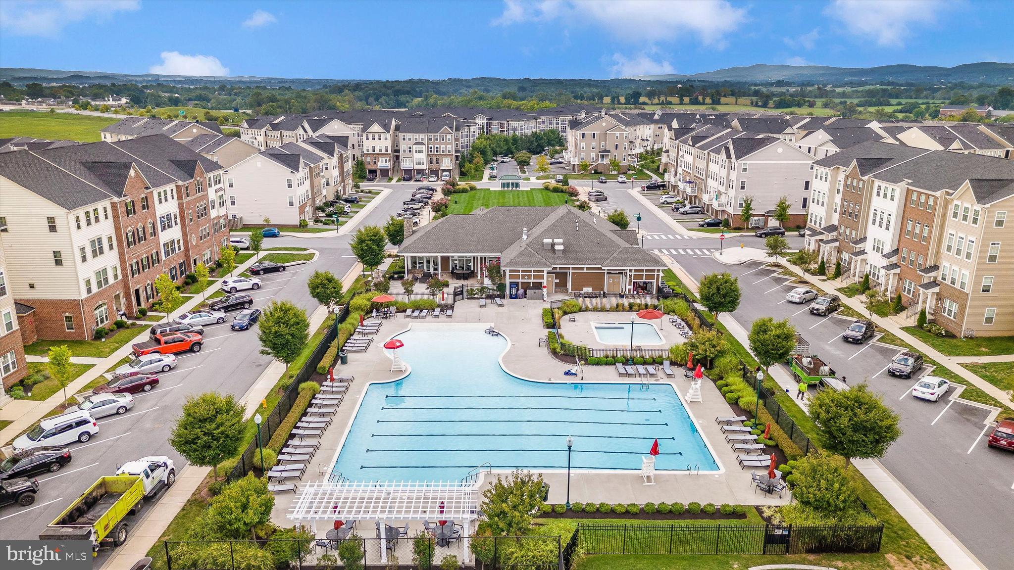 6032 Forum Square Frederick, MD 21703 - Photo 39 of 40 Aerial view of community pool areas