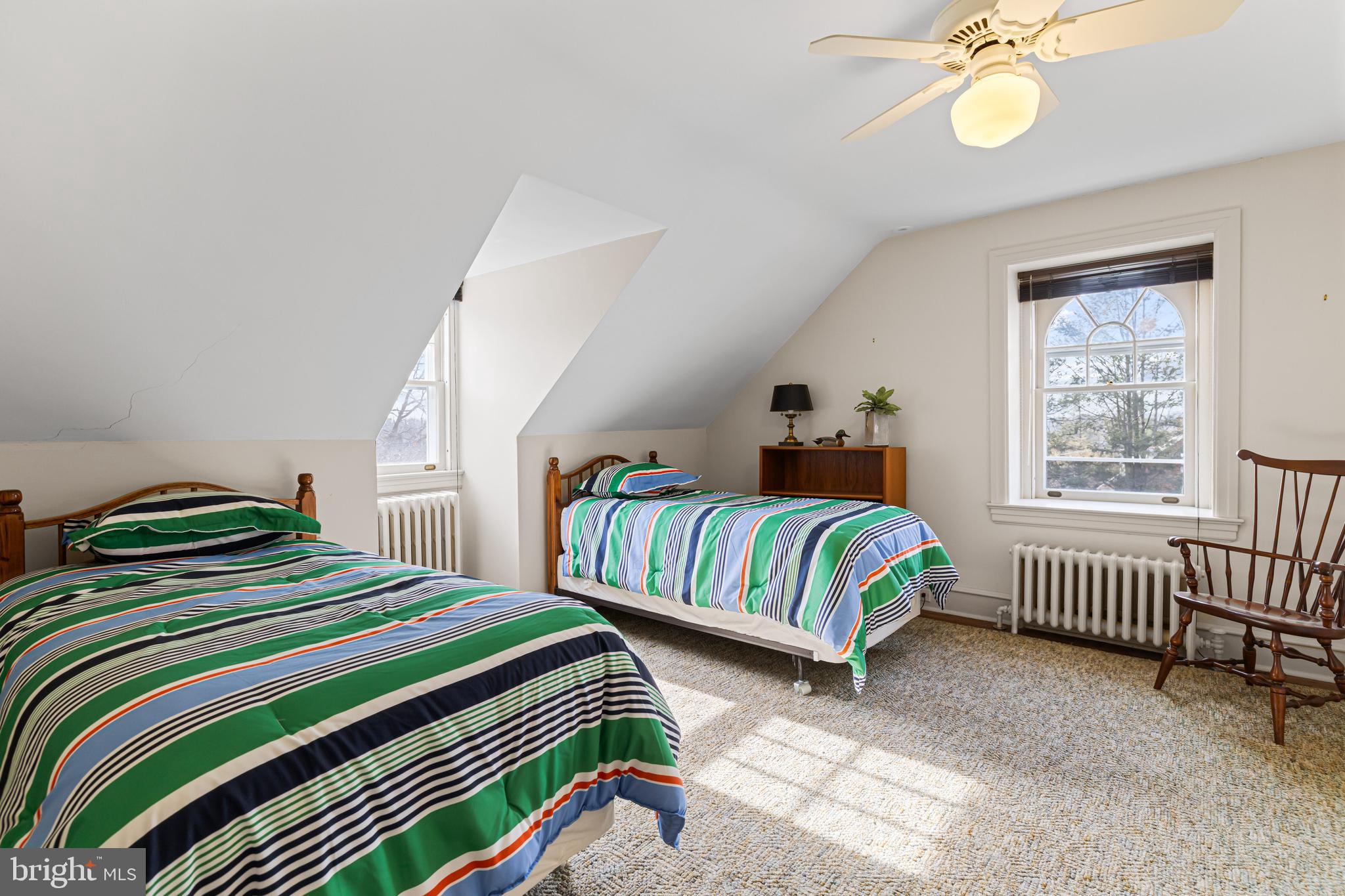 764 Glen Road Jenkintown, PA 19046 - Photo 37 of 57 a bedroom with two beds and a window