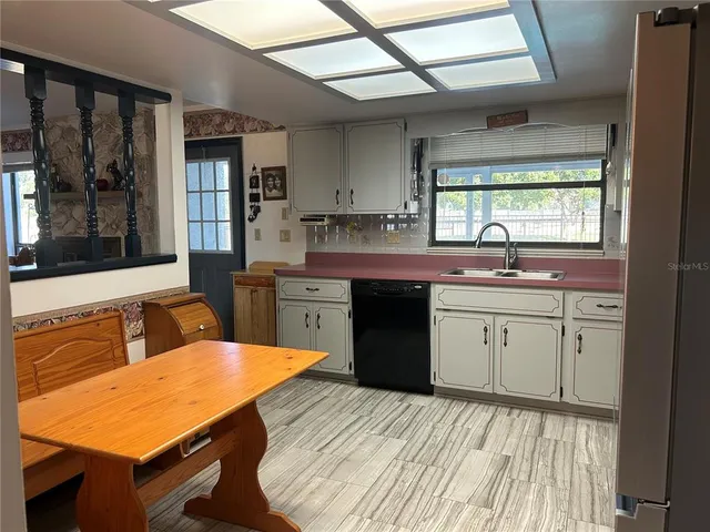 a view of a swimming pool with an ocean view