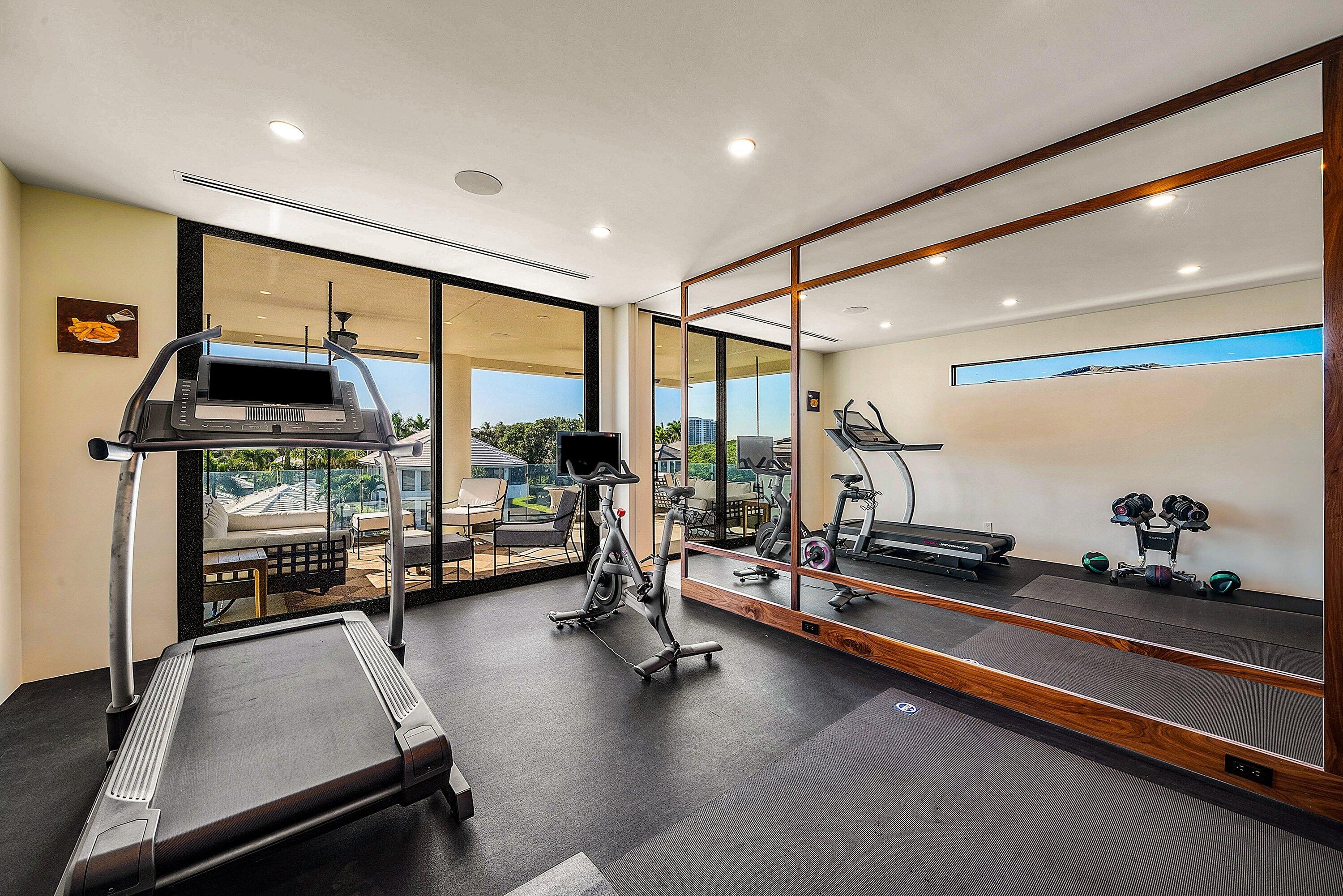 5344 Boca Marina Circle North Boca Raton, FL 33487 - Photo 54 of 85 Gym w/ To Die For Views
