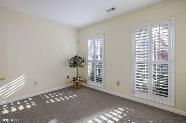 a view of a room with a window