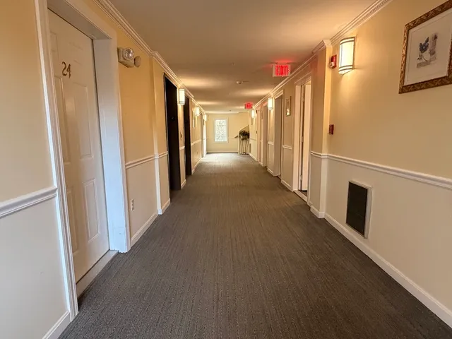 a view of a hallway with hallway
