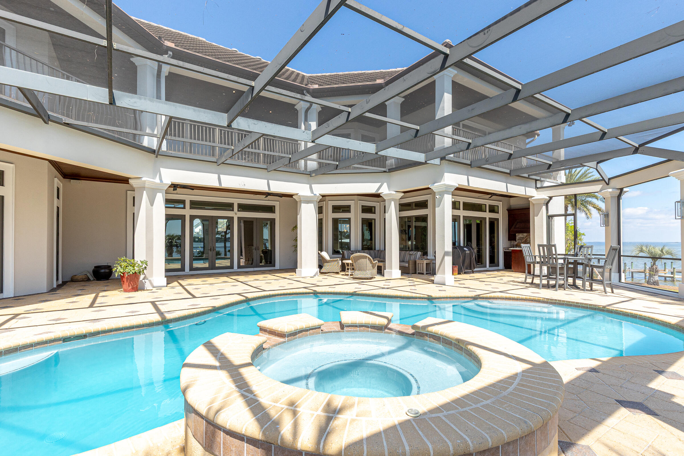 1806 Driftwood Point Road Santa Rosa Beach, FL 32459 - Photo 25 of 142 a swimming pool with patio outdoor seating and yard