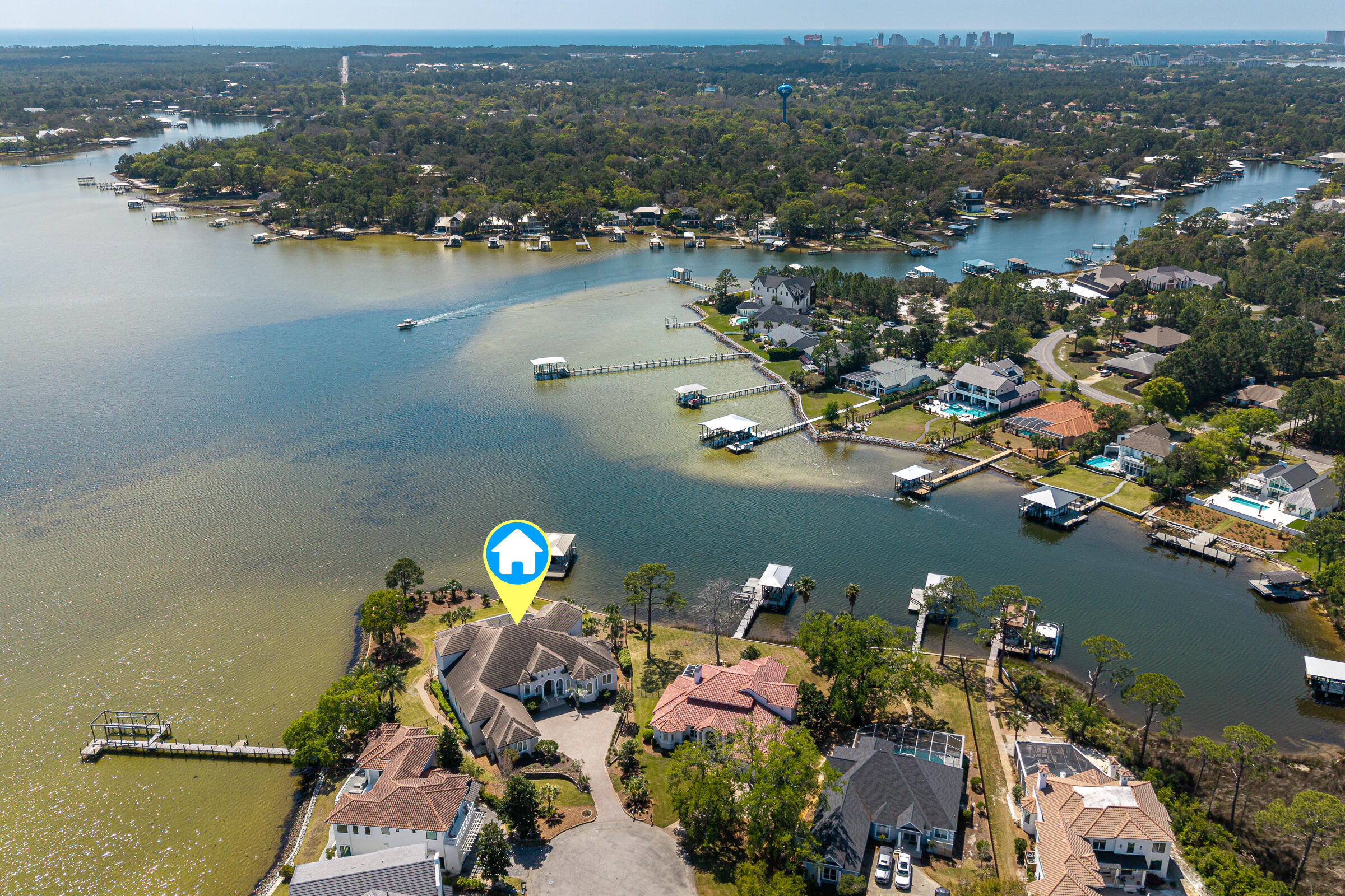 1806 Driftwood Point Road Santa Rosa Beach, FL 32459 - Photo 69 of 142 an aerial view of a houses with a lake view
