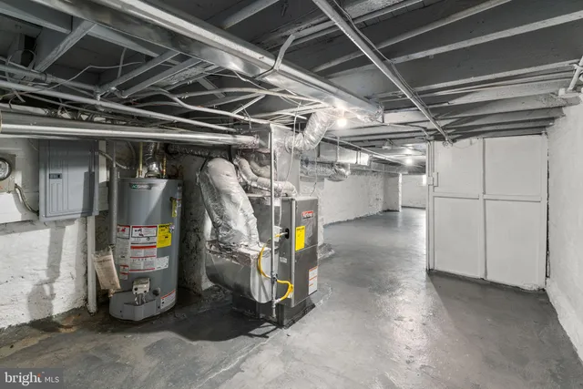 a view of storage and utility room