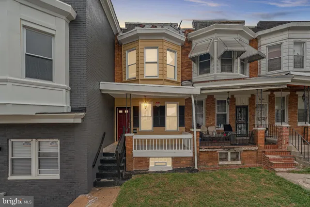 front view of a house with a porch