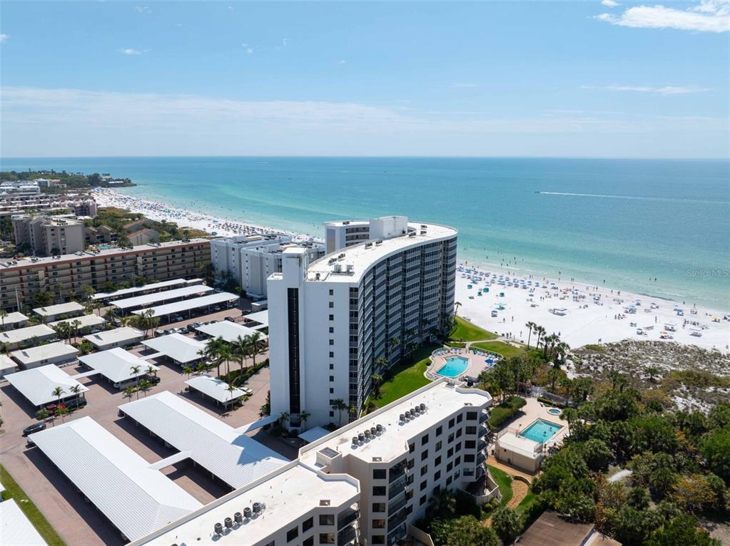 a view of a balcony with an ocean