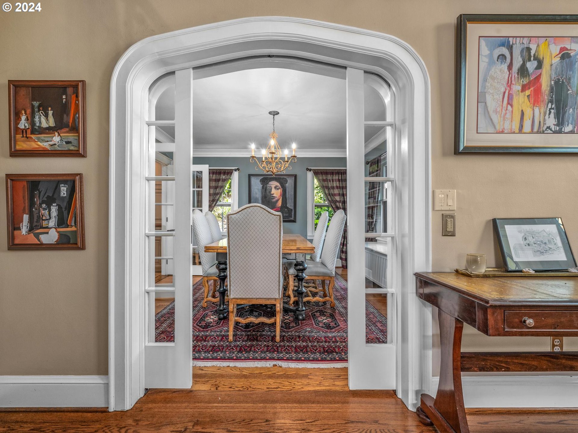 758 Northwest Powhatan Terrace Portland, OR 97210 - Photo 12 of 48 a view of dining room with furniture and wooden floor