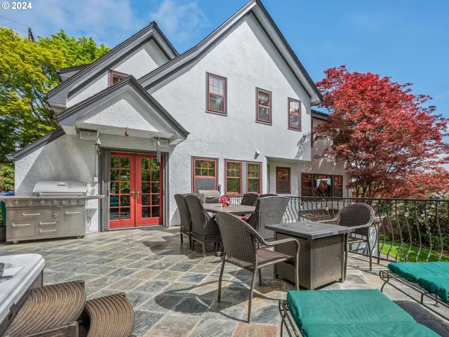 a view of a house with patio