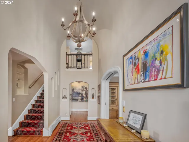a view of a bedroom with furniture and rug