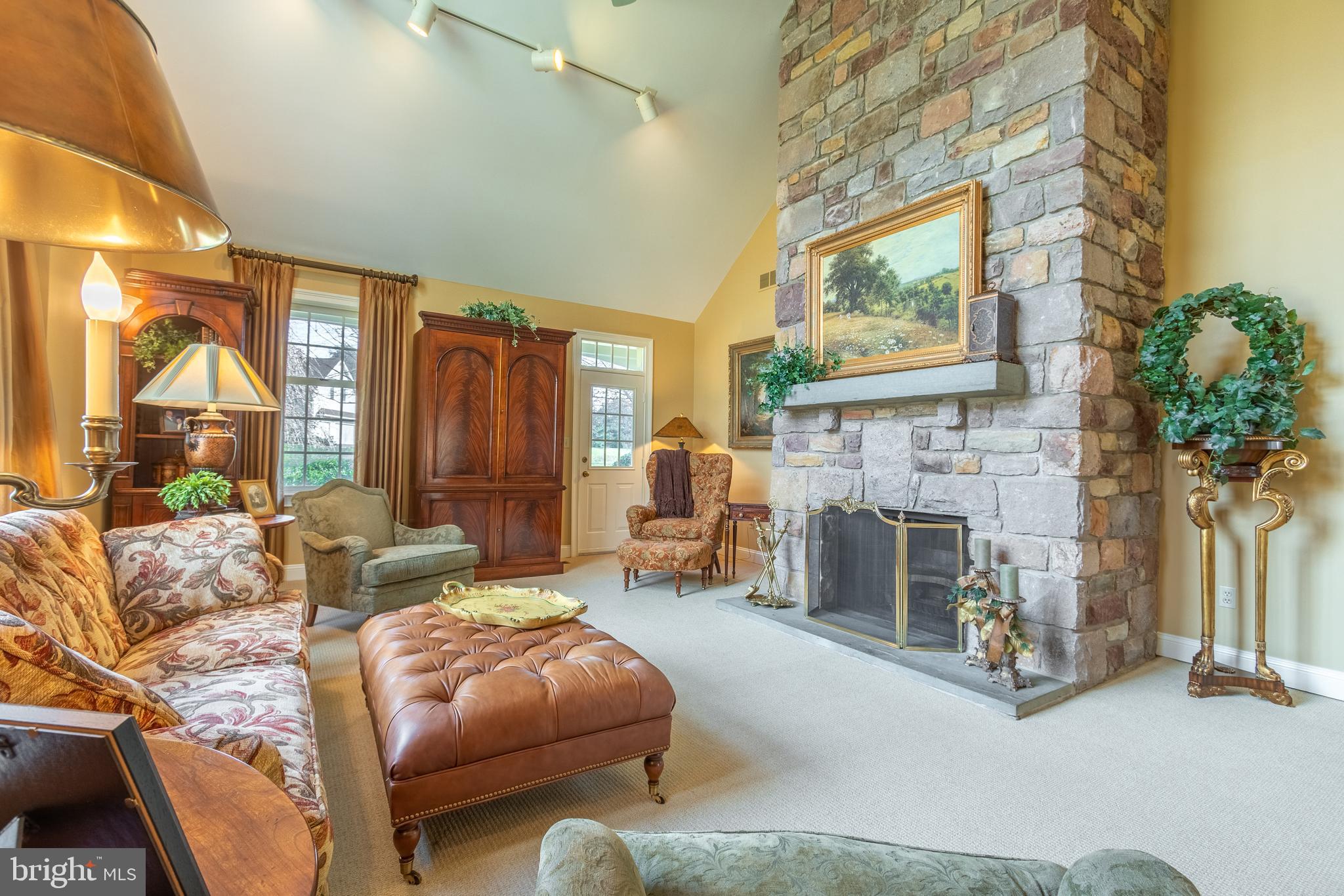 3690 Secondwoods Road Doylestown, PA 18902 - Photo 8 of 30 Family Room Stone Fireplace