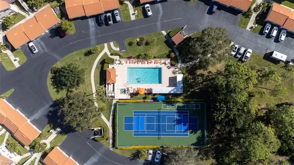 an aerial view of a house kitchen
