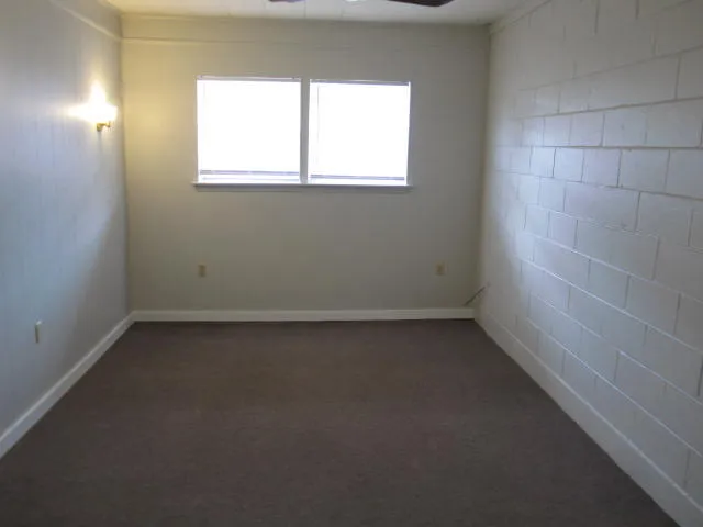 an empty room with a window