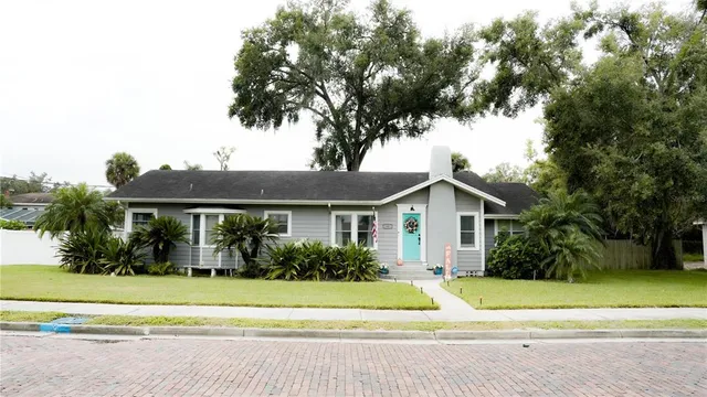 a house view with a garden space