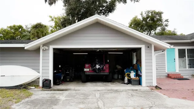 a view of a car garage