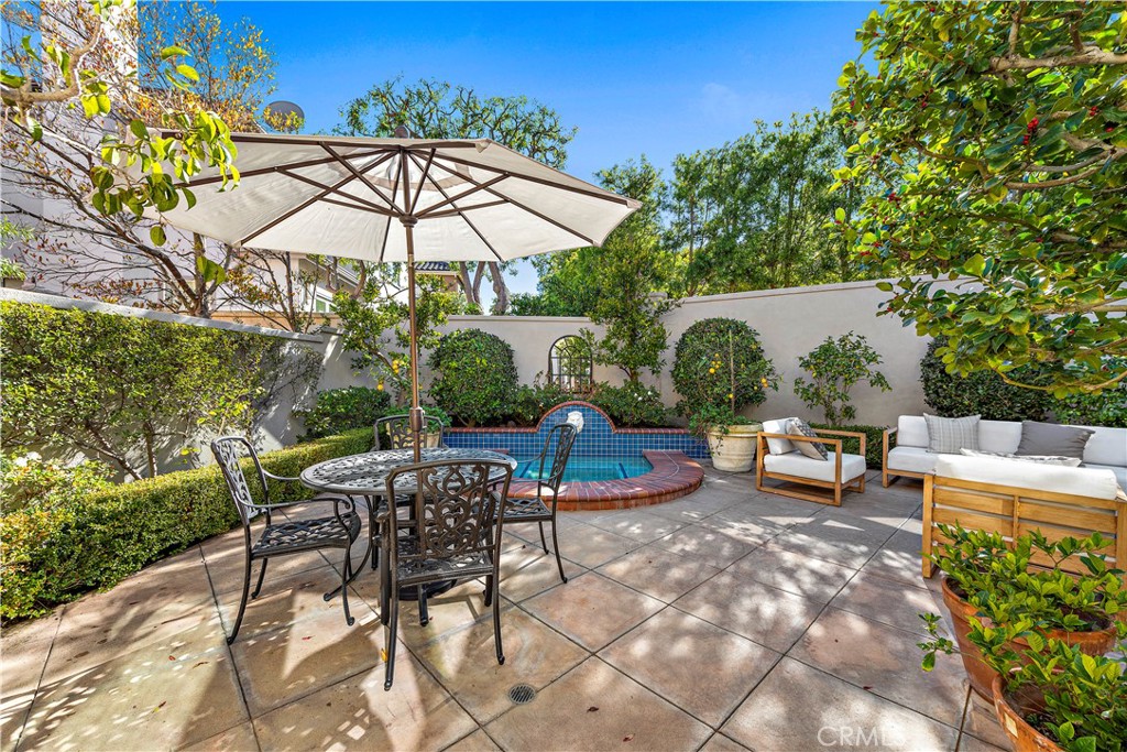16 Clermont Newport Coast, CA 92657 - Photo 19 of 29 a view of a backyard with sitting area and furniture