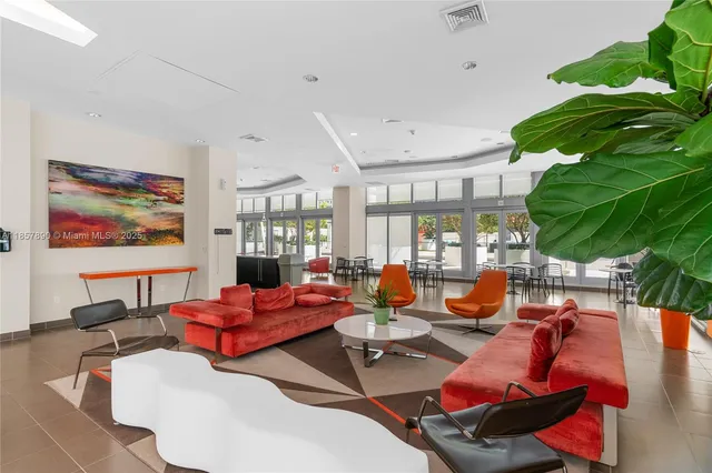 a room with furniture and windows