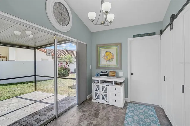 a view of a hallway with elevator