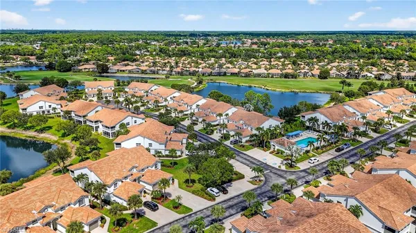 an aerial view of multiple house