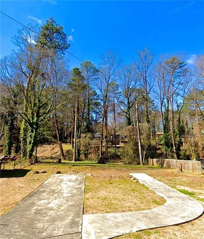 a swimming pool with an outdoor space