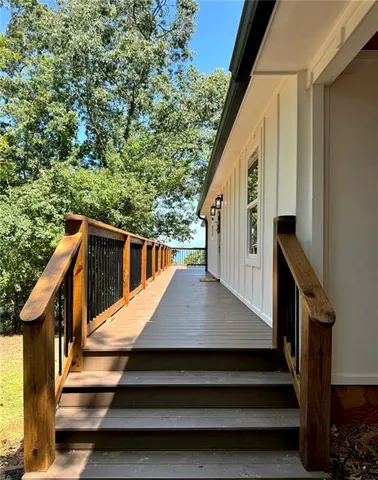 a view of outdoor space and deck