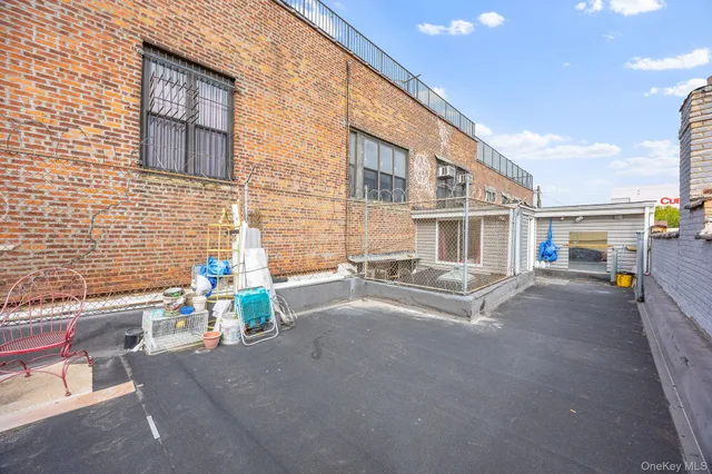 a picture of a bench in front of door