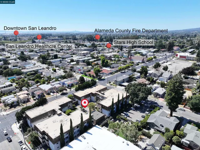 an aerial view of a city