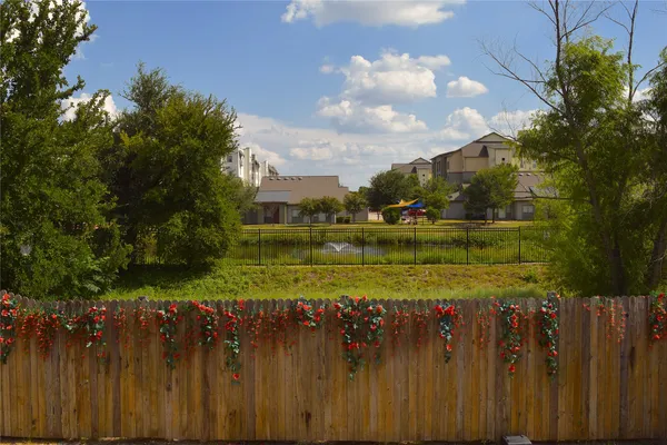 a view of wooden fence