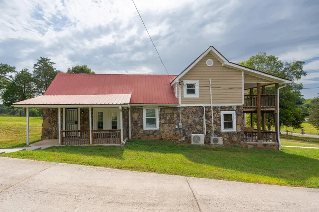 a view of park with trees