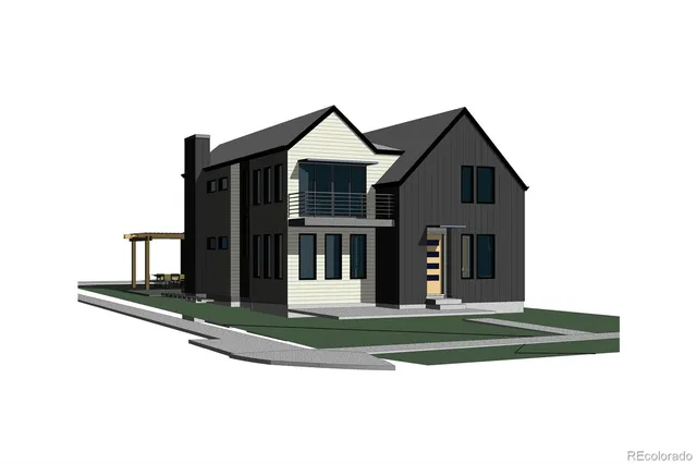 a view of a brick house next to a yard