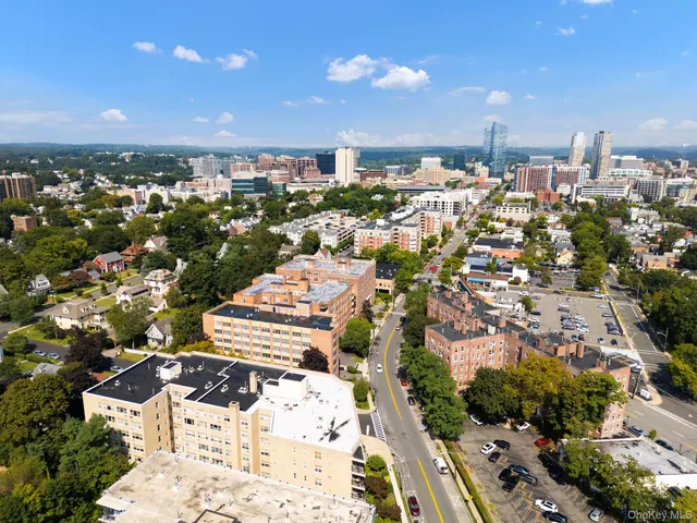 an aerial view of a city