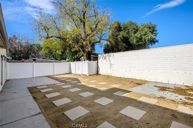 a backyard of a house