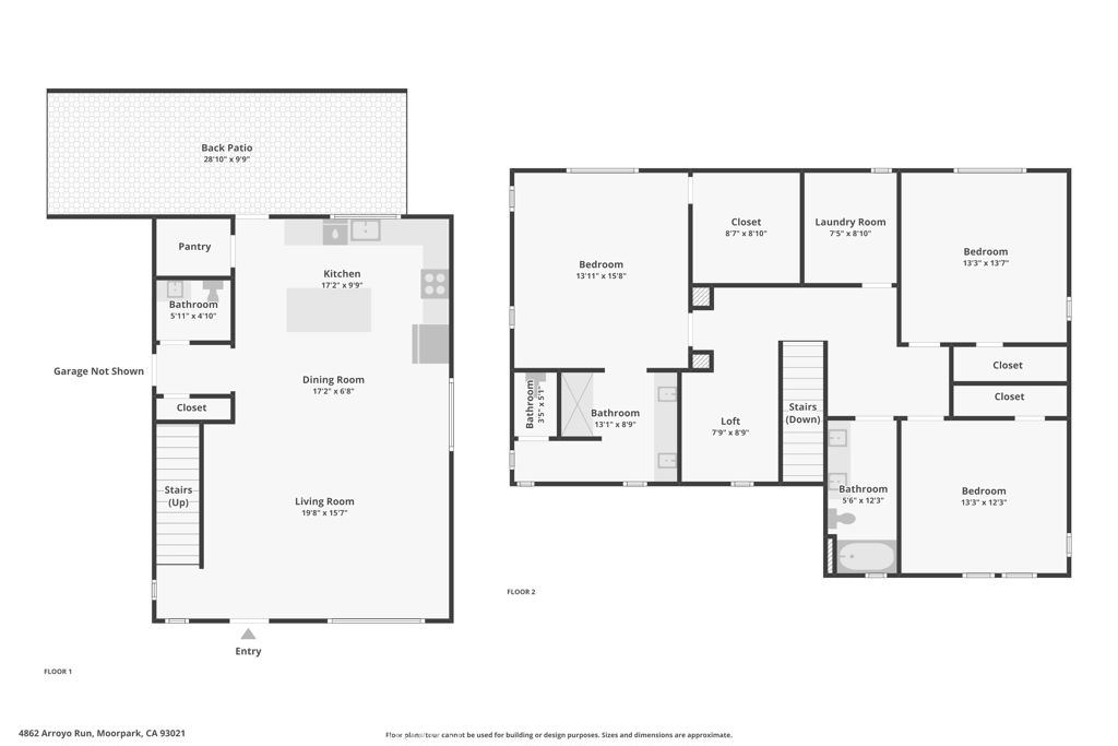 4874 Arroyo Run Moorpark, CA 93021 - Photo 38 of 38 Floor Plan - Combined