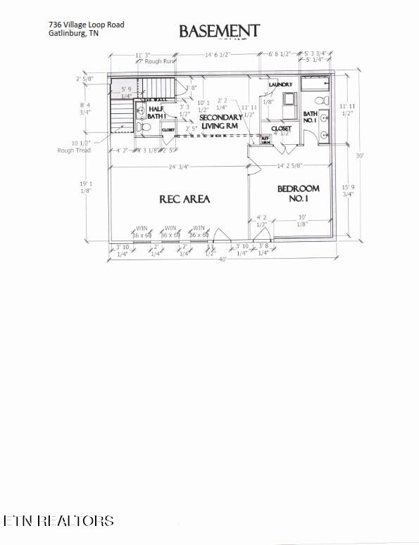736 Village Loop Road Gatlinburg, TN 37738 - Photo 32 of 34 736 VLR Floor Plans Basement Frost Feb 2
