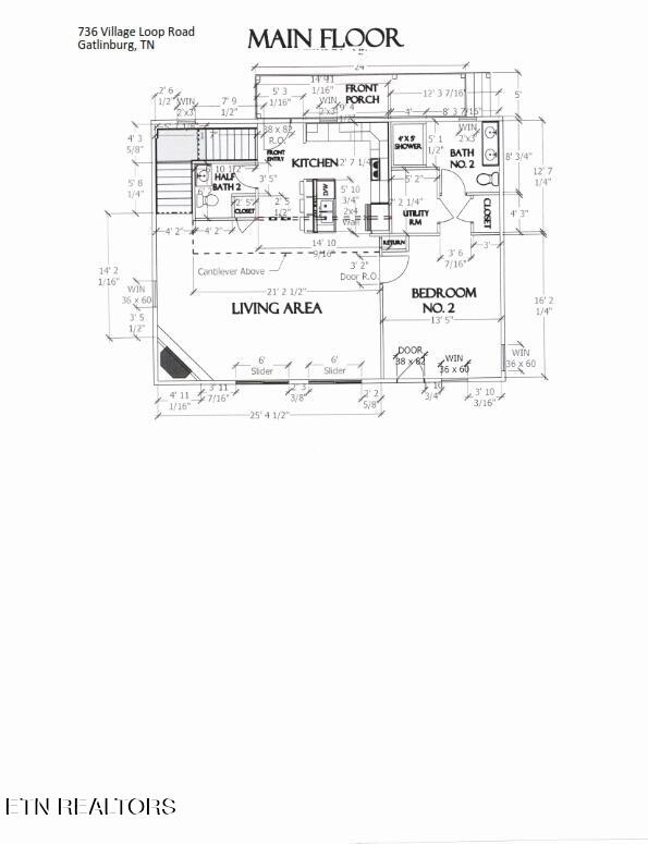 736 Village Loop Road Gatlinburg, TN 37738 - Photo 33 of 34 736 VLR Floor Plans Main Floor Frost Feb