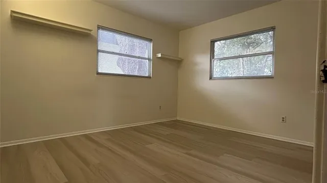 an empty room with a window