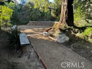 a view of a backyard