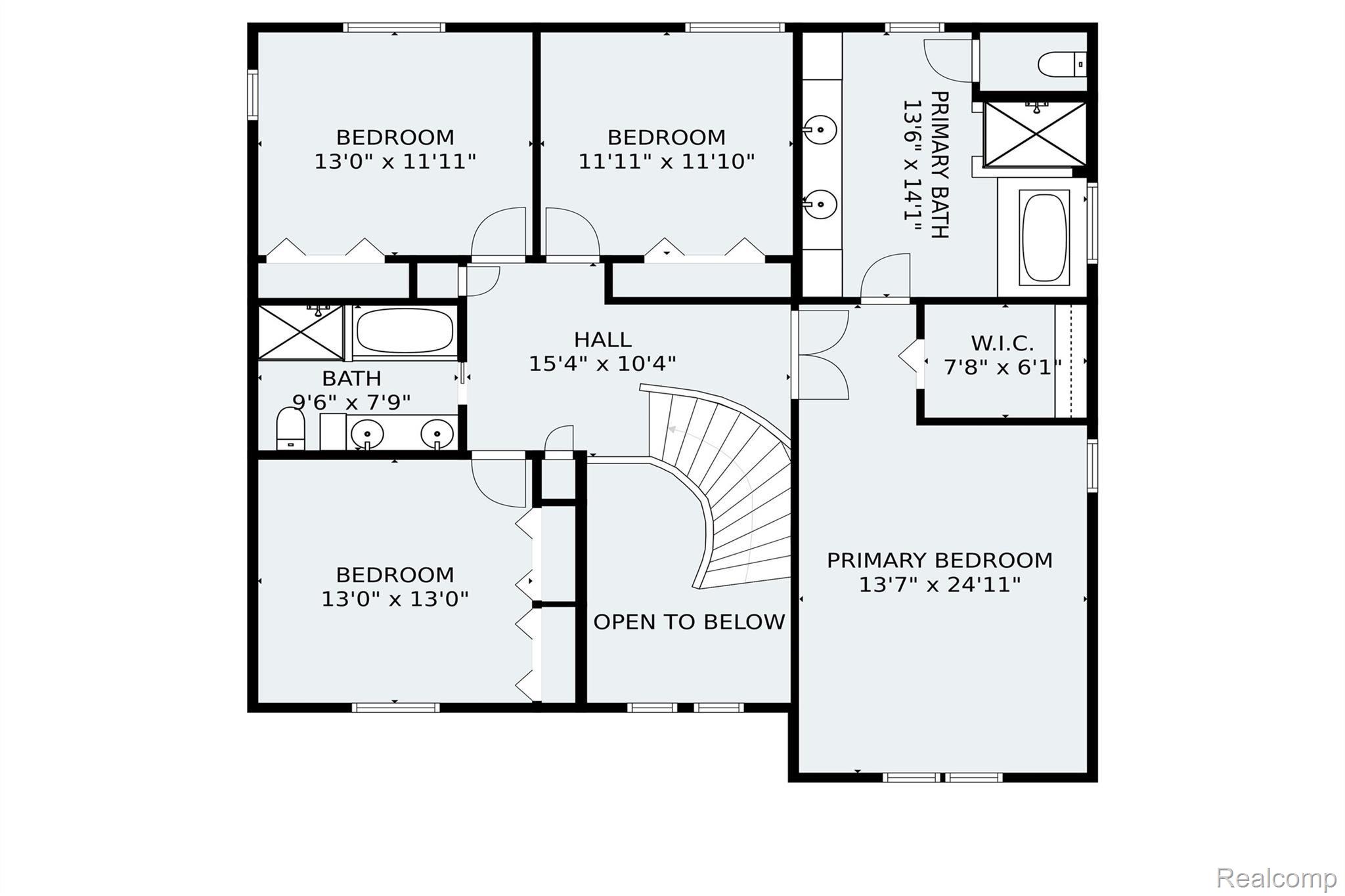 2314 Ulster Road Rochester, MI 48309 - Photo 54 of 54 Floor plan - upper level