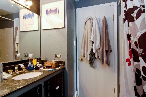 2084 Sutherland Place Hoffman Estates, IL 60169 - Photo 6 of 9 a bathroom with a double vanity sink and a mirror