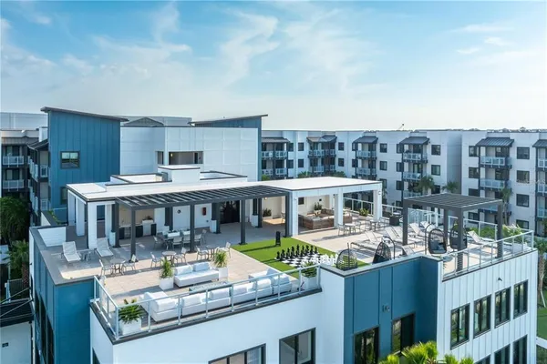 a large boat is sitting on the water