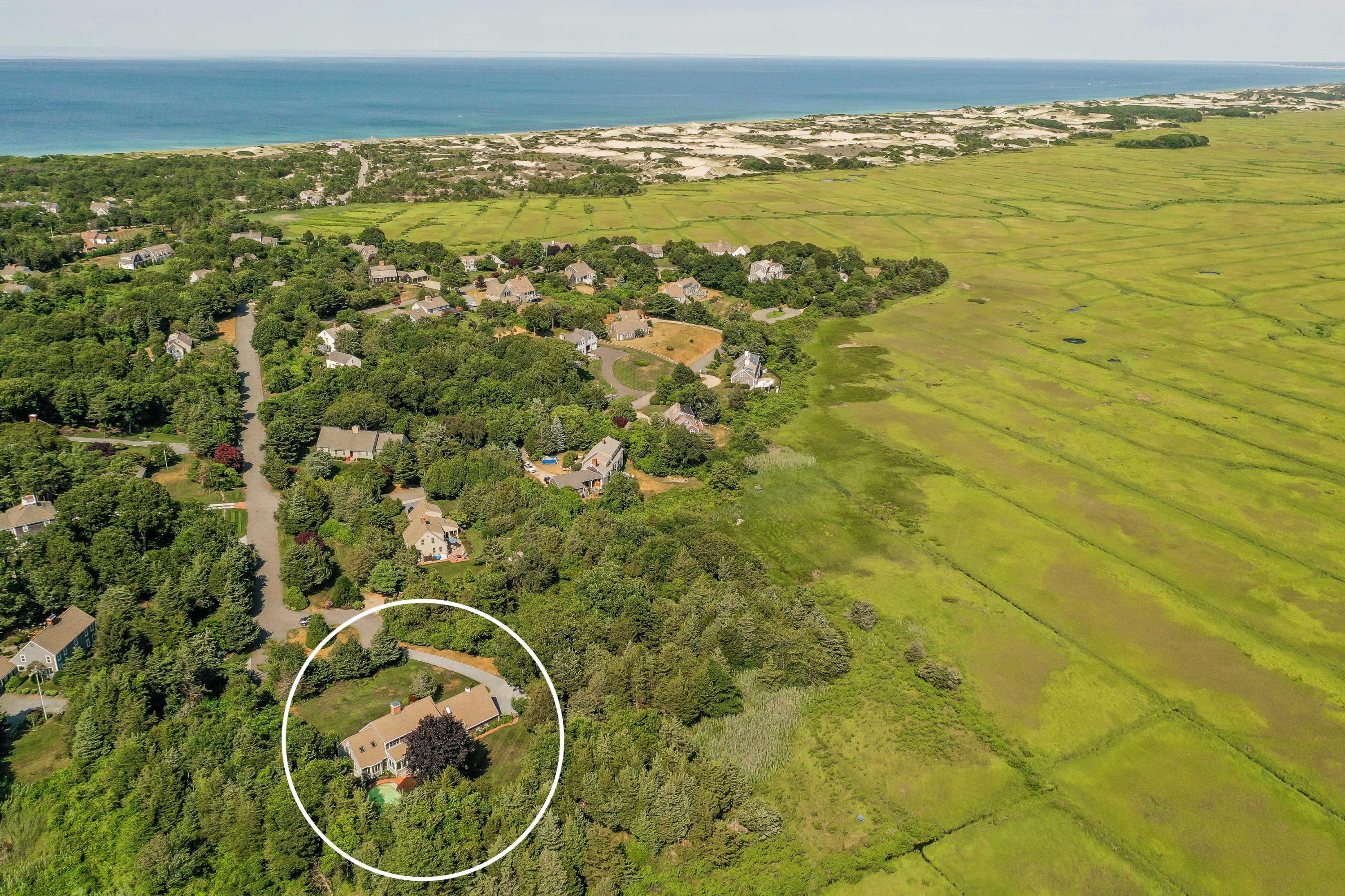 a view of city and ocean