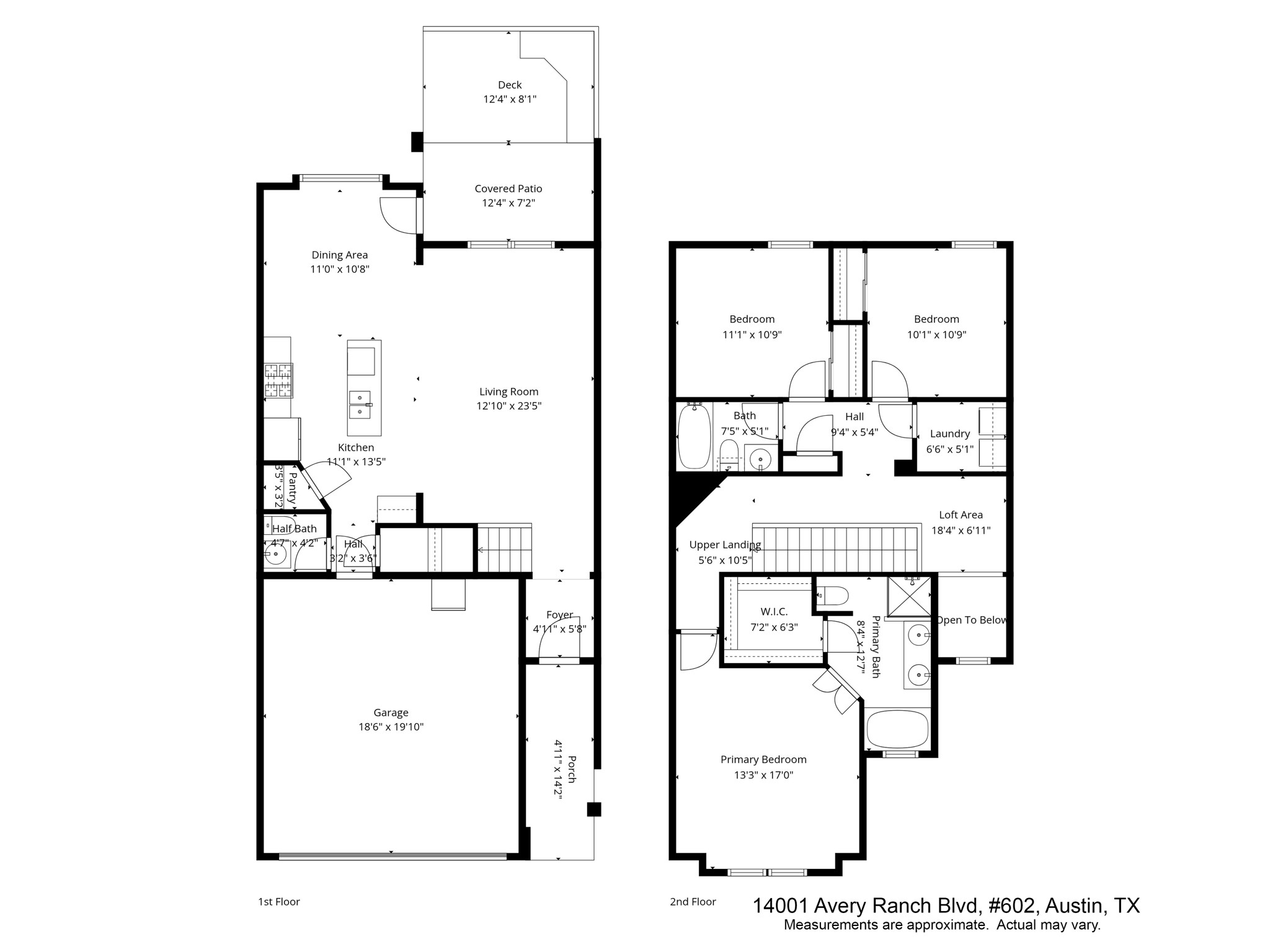 14001 Avery Ranch Boulevard, Unit 602 Austin, TX 78717 - Photo 37 of 39 View of floor plan / room layout